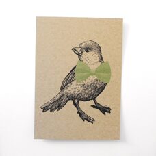Postkarte* Spatz. Von Carrier Bird.