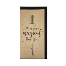 Doppelkarte* Wish you a magical new year. Mit Wunderkerzen!