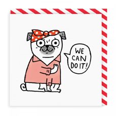 Doppelkarte „we can do it“. Mit Couvert.